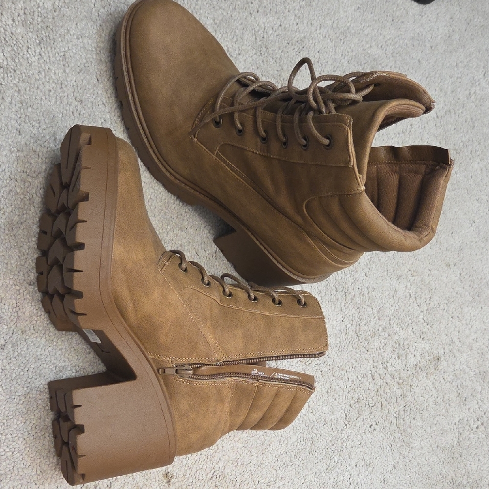Lane Bryant Brown Heeled Boots with Classic Design